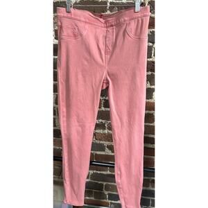 Spanx Women’s Jean Leggings Red Salmon Size XL Extra Large Skinny Stretch Pants
